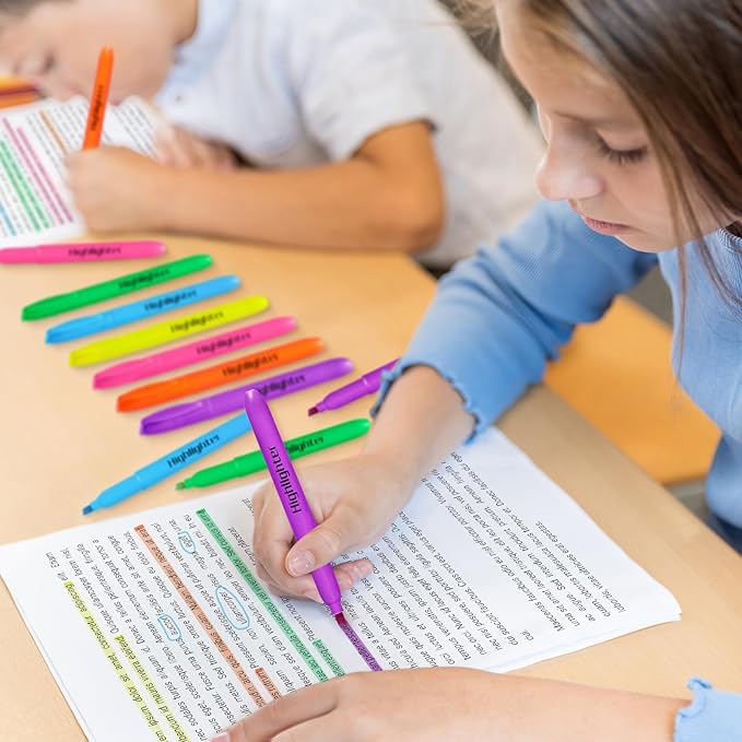 Duchong 150 Count Highlighters Bulk, Highlighters Assorted Colors, Chisel Tip Dry-Quickly Highlighter Markers, Office Classroom Must Have, Back to School Supplies for Adult Kids Teachers