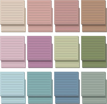 Yinder 24 Pcs Inspirational Sticky Notes Christmas Stocking Stuffers Motivational Sticky Notes Pad Employee Appreciation Gift Bulk for Teacher Nurse Coworker Office 3 x 3'' (No Words,Morandi)