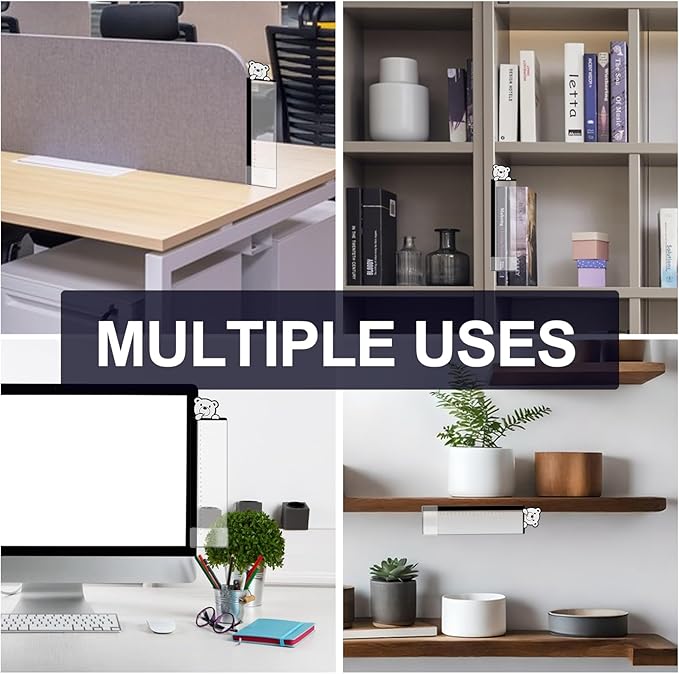 Office Desk Accessories 2pcs Multifunction Computer Monitor Memo Board - Transparent Computer Side Panel Memo Creative Monitor Side Panel Suitable for Office Home Desktop (Monitor Memo Board 4)