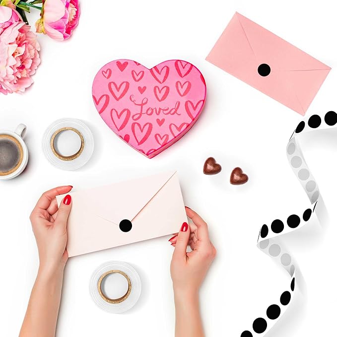 1000PCS Black Colored Dot Stickers Round Coding Circle Label Stickers 0.5 inch Label in Dispenser Box for Office Classroom