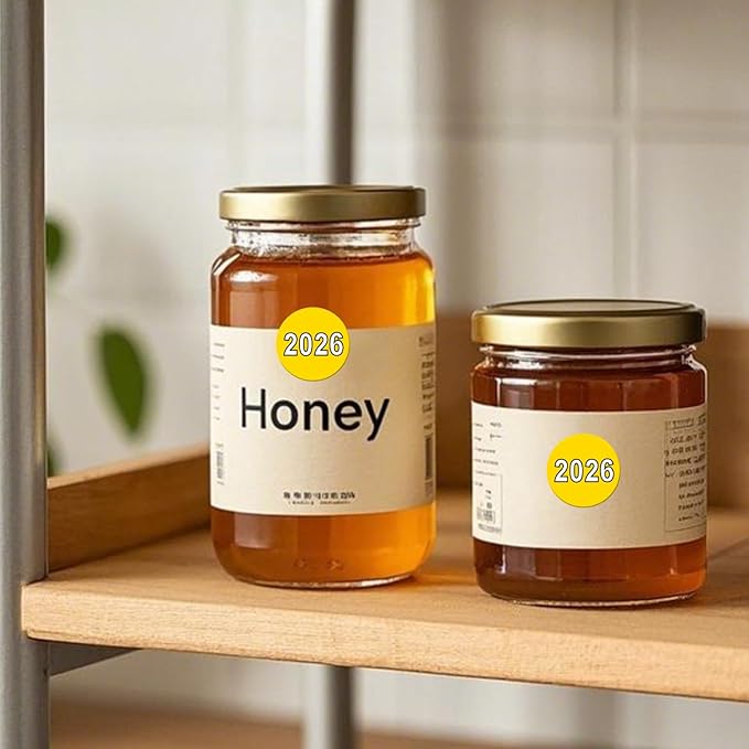 500 PCS 2026 Year Stickers 1 Inches Round Coded Colored Vinyl Dot Labels Self Adhesive Waterproo Tabs for File Folders Journal Planners Scrapbooking DIY