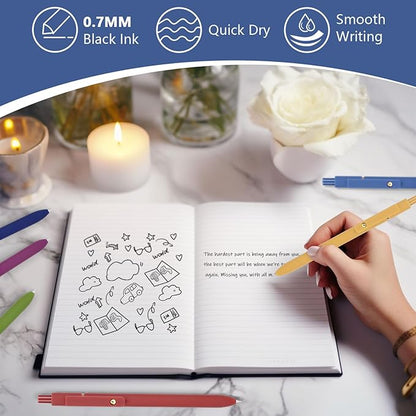 FIOVER 12Pcs Gel Pens, 0.7mm Medium Point Smooth Writing Pen, Black Gel Ink Journaling Supplies for Note Taking, Cute Aesthetic Office School Supplies Gifts for Women(12PCS Black Ink)