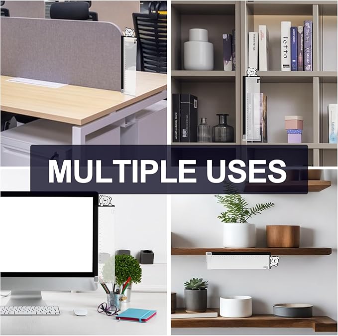 Office Desk Accessories 2pcs Monitor Memo Board Computer Message Board - Computer Side Panel Memo Creative Monitor Side Panel with Phone Holder Suitable for Office Home Desktop (with Grease Pencil)