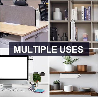 Office Desk Accessories 2pcs Monitor Memo Board Computer Message Board - Computer Side Panel Memo Creative Monitor Side Panel with Phone Holder Suitable for Office Home Desktop (with Grease Pencil)