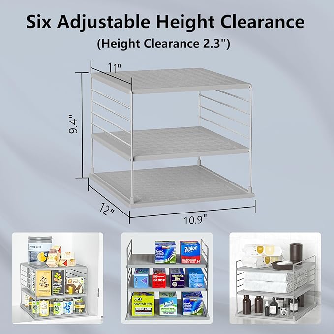 Upgraded Pantry Organizers and Storage- Divided Compartment Holder for Foil and Plastic Wrap Organizer- Kitchen Organizers and Storage for Aluminum Foil, Wraps, Box- Organization and Storage