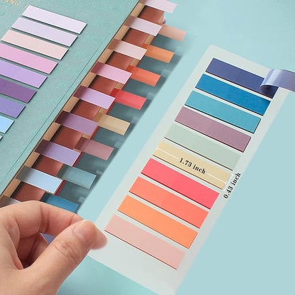 ELII 600 Pcs Page Markers Sticky Index Tabs,Transparent Sticky Notes,Morandi Book Page Tabs, Writable and Repositionable Flag Tabs Stickers