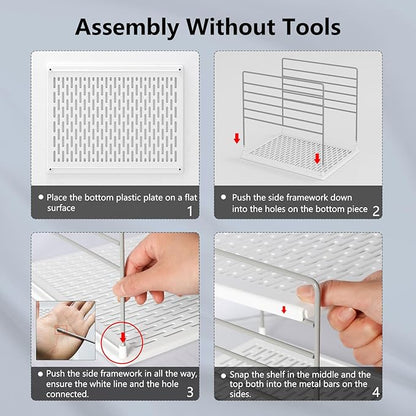 Pantry Organizers and Storage, Foil and Plastic Wrap Organizer- Divided Compartment Holder for Aluminum Foil&Wraps&Baggie Boxes, Upgraded Shelf Organizer for Pantry Organizer, Pantry Storage