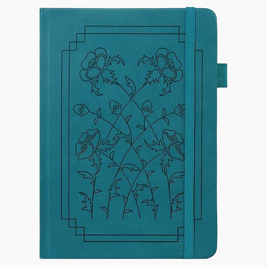 TIEFOSSI A5 Bullet Dotted Notebook, 160gsm Thick Paper, Hardcover Dot Grid Journals for Women Men, 192 Numbered Pages, Ideal for Personal Use, Goals, Organization（Floral）