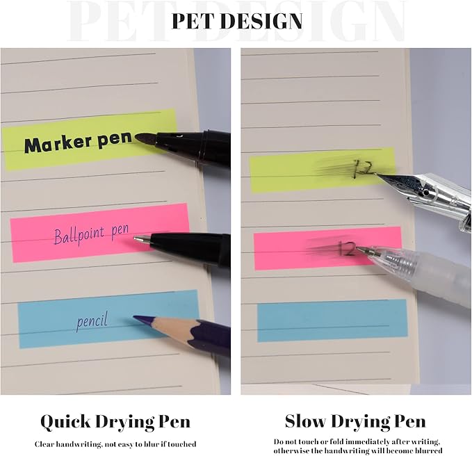 Golcellia 600 Pcs, Transparent Sticky Notes, Page Markers, Book Tabs, Sticky Note Tabs, Sticky Tabs, Page Tabs, Label Stickers, Pop Up Index Tabs, Tabs Flags Stickers