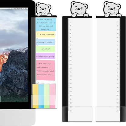 Office Desk Accessories 2pcs Multifunction Computer Monitor Memo Board - Transparent Computer Side Panel Memo Creative Monitor Side Panel Suitable for Office Home Desktop (Monitor Memo Board 4)