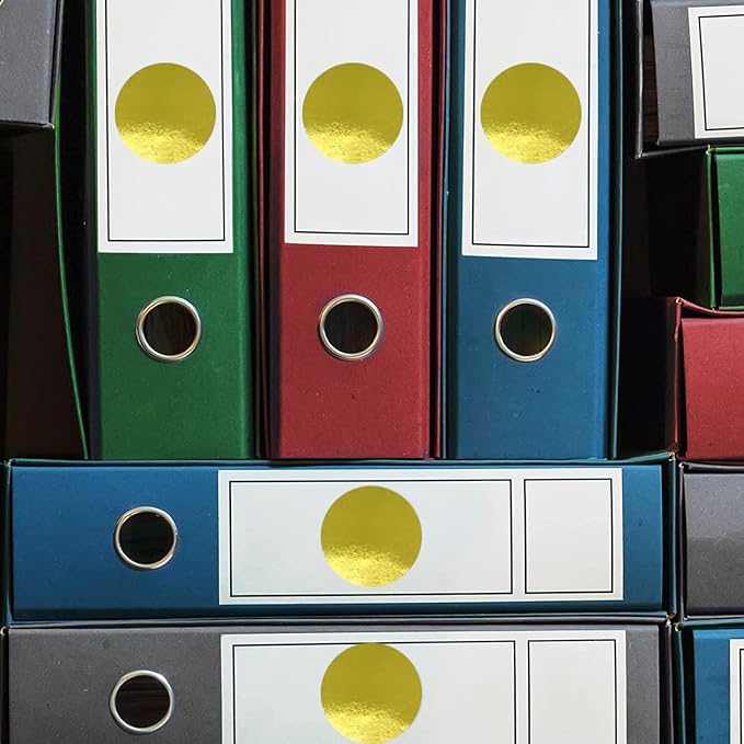 SHYGO® 1“ Gold Circle Dot Stickers Color Coding Labels, 1000PCS 2 Rolls