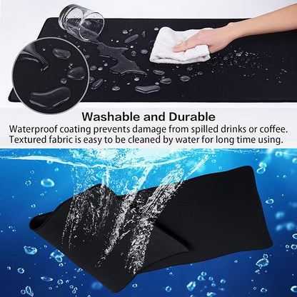 Canjoy Gaming Mouse Pad (31.5x15.7in) 3mm Thickness XX-Large Extended Mousepad Big Computer Keyboard Full Desk Mousepad with Anti-Slip Base Anti-Fray