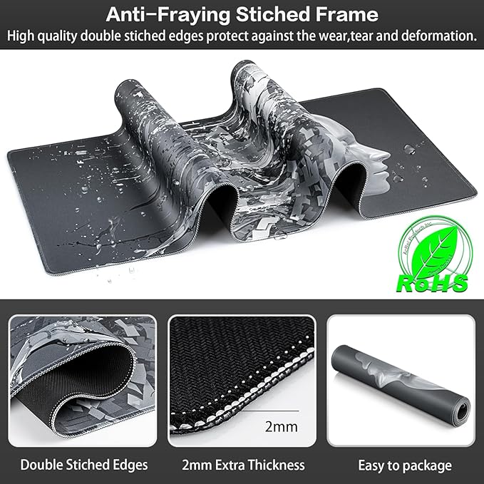 Canjoy Gaming Mouse Pad, Large Extended Mouse Pad Big Computer Mousepad for Home Office Gaming Work 31.5x15.7inch