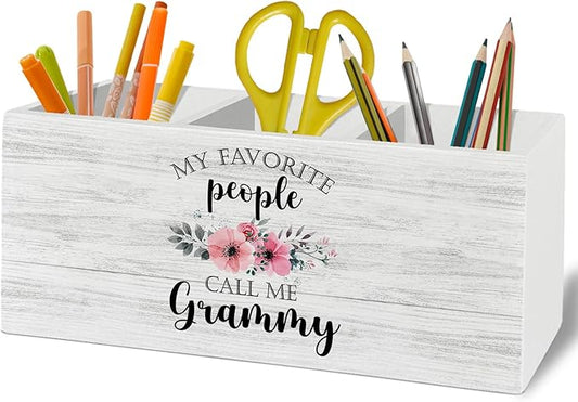 Grammy Gifts, Grammy Gifts from Grandkids, Pen Pencil Holder Organizer for Desk Accessories, My Favorite People Call Me Grammy Kitchen Utensil Holder, Grandma Gifts for Christmas Birthday