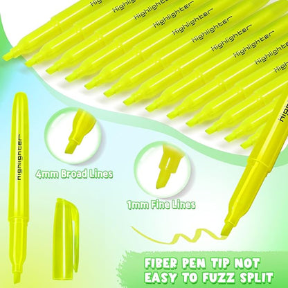 360 Pieces Highlighter Bulk Assorted Colors Highlighter Markers Chisel Tip Highlighter Pens for School Classroom Office (360)