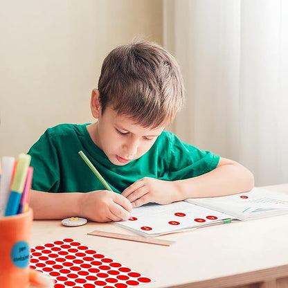 1400 PCS Colored Dot Stickers Round Color Coding Labels Polka Circle Dot Label Sticker for Office,Classroom,Papers Etc (Red, 3/4 inches)