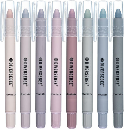 DIVERSEBEE Bible Highlighters and Pens No Bleed, 8 Pack Assorted Colors Gel Highlighters Set, Cute Bible Markers Study Journaling School Supplies and Accessories (Dusty)
