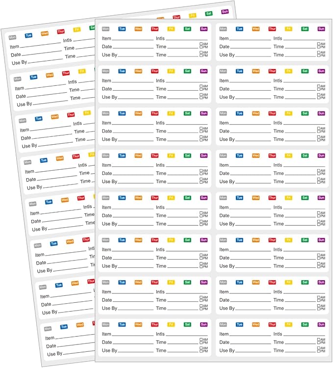 STARLIBOO Removable Multicolor Labels, Blank Stickers for Food Containers, 1x3 Inch, Waterproof, Easy Peel Off (240 Labels)
