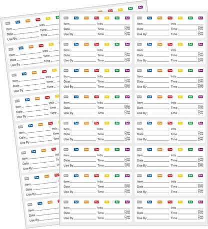 STARLIBOO Removable Multicolor Labels, Blank Stickers for Food Containers, 1x3 Inch, Waterproof, Easy Peel Off (240 Labels)