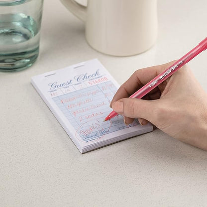 BIC Round Stic Xtra Life Red Ballpoint Pens, Medium Point (1.0mm), 12-Count Pack of Bulk Pens, Flexible Round Barrel for Writing Comfort, No. 1 Selling Ballpoint Pens