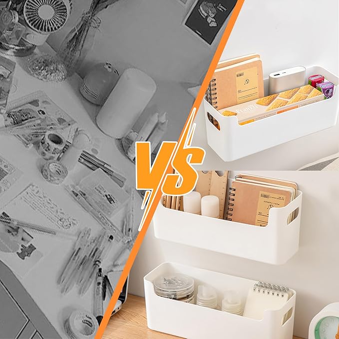 3 Pcs Kitchen Cabinet Door Organizer, Adhesive Mount Inside Cabinet Door Storage, Under Sink Storage Shelf for Kitchen,Bathroom,Office (Transparent)