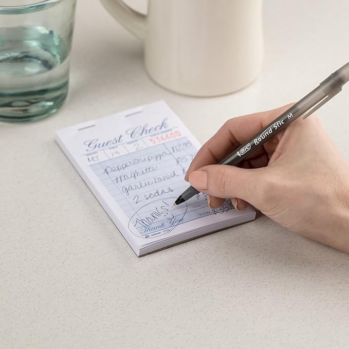 BIC Round Stic Xtra Life Black Ballpoint Pens, Medium Point (1.0mm), 36-Count Pack of Bulk Pens, Flexible Round Barrel for Writing Comfort, No. 1 Selling Ballpoint Pens