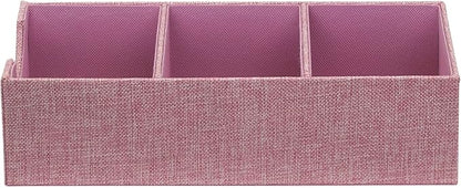 Household Essentials 3-Compartment Drawer Organizers, Pack of 2, Carnation