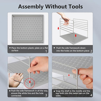 Upgraded Pantry Organizers and Storage- Divided Compartment Holder for Foil and Plastic Wrap Organizer- Kitchen Organizers and Storage for Aluminum Foil, Wraps, Box- Organization and Storage