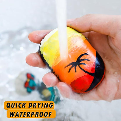 Red Paint Pens Paint Markers - 12 Pack Permanent Quick Dry Waterproof Marker Pens for Rocks Wood Fabric Plastic Canvas Glass Mugs Metal Tire Stone