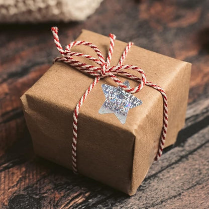 1.5" Large Holographic Sliver Star Stickers for Kids Reward, 500 Pcs Foil Star Metallic Stickers Roll for Wall, Crafts and Classroom Teachers