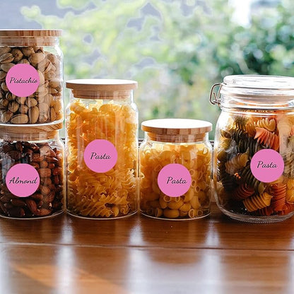 Starboling 800Pcs 1 Inch Pink Round Color Coding,Dot Stickers Labels,Can Writing for Office,Student Classroom and Other Scenarios