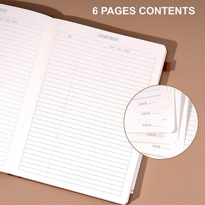 CAGIE Journal Notebook for Men Women Brown- B5 Large Journaling Notebooks Journals Leather for Writing Work Diary Hardcover Thick