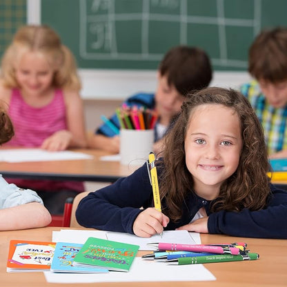 Funrous 32 Pcs Motivational Quote Pens Inspirational Notepads Mini Journal with Ballpoint Pen Small Notebooks Gift Set for Men Women Coworkers, Adult Party Favors Prizes Gift Bulk(Teacher)