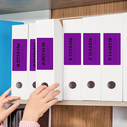 Rectangular Color Coding Moving Labels 3X5 Inch 250 Per Roll, Purple Moving Stickers for Boxes Color Coded, Packing Labels Stickers for Inventory Warehouse