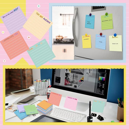 Yinder 12 Pcs Employee Appreciation Sticky Notes Xmas Gift Bulk Motivation Note Pad Mini Inspirational Note Gift for Teacher Nurse Staff Coworker Office Supply 3 x 3'' (Appreciation,Light)