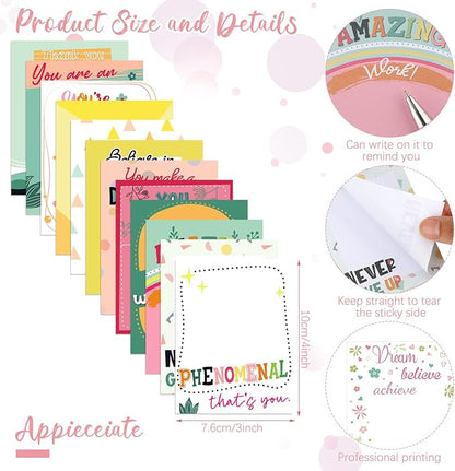 Geyee 24 Pcs Employee Sticky Notes with Funny Pens Fun Notepads for Adults Coworkers Nurse 3 x 4 Inch to Do List Notepads with Sayings Pen for Lab Week Gifts Teacher Office Supplies