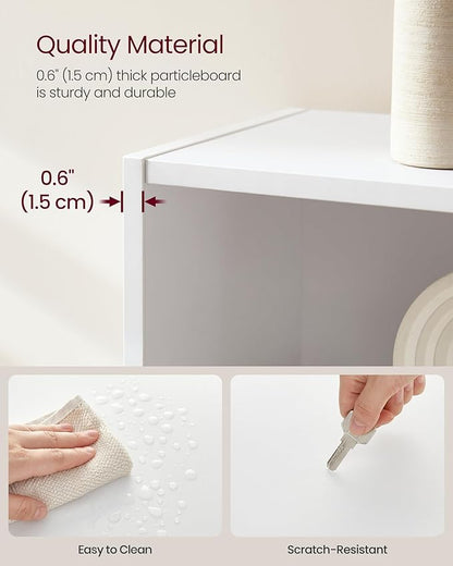 VASAGLE Set of 2 Bookshelves, 30 Inches Wide, 5-Tier Open Bookcases with Adjustable Storage Shelves, Floor Standing Units, Cloud White ULBC175T14-2