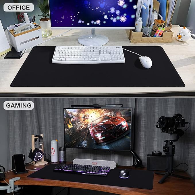 Canjoy Gaming Mouse Pad (31.5x15.7in) 3mm Thickness XX-Large Extended Mousepad Big Computer Keyboard Full Desk Mousepad with Anti-Slip Base Anti-Fray