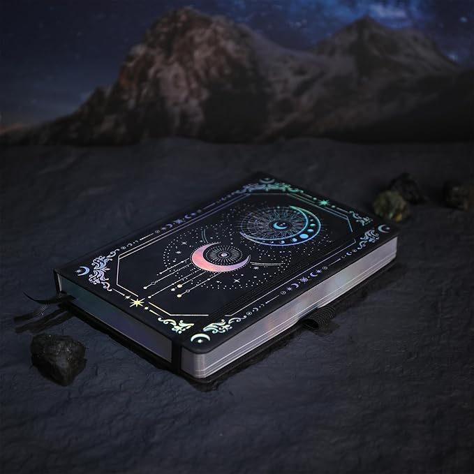 TIEFOSSI Bullet Dot Journal, 160gsm 190 Numbered Pages Bullet Dot Grid Journal for planner, Diary for Work & Sketching, A5 Hardcover Leather Journal for Writing Women Men