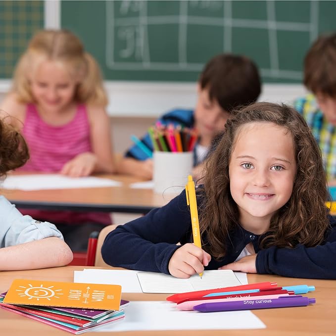 Funrous 32 Pcs Motivational Quote Pens Inspirational Notepads Mini Journal with Ballpoint Pen Small Notebooks Gift Set for Men Women Coworkers, Adult Party Favors Prizes Gift Bulk(Minimalistic)