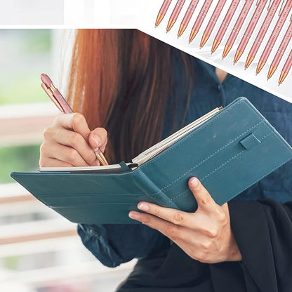 Zonon 12 Pcs Inspirational Pens Bulk Funny Ballpoint Pen with Stylus Tip Motivational Gifts for Christmas Teacher Coworkers Nurse School Office Supplies(Rose Gold,Bible Style)