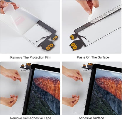 Office Desk Accessories 2pcs Multifunction Computer Monitor Memo Board - Transparent Computer Side Panel Memo Creative Monitor Side Panel Suitable for Office Home Desktop (Monitor Memo Board 6)