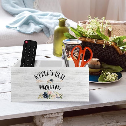 Nana Gifts Pen Pencil Holder Organizer for Desk Accessories, World's Best Nana Kitchen Utensil Holder for Countertop, Grandma Gifts for Christmas Birthday from Grandkids