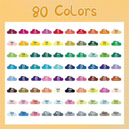Alcohol Markers with APP, 80 Colors Dual Tip Art Marker for Adults Coloring Books, Alcohol Based Illustration Markers Set for Adult Artist Drawing Sketching Painting Lettering Cards