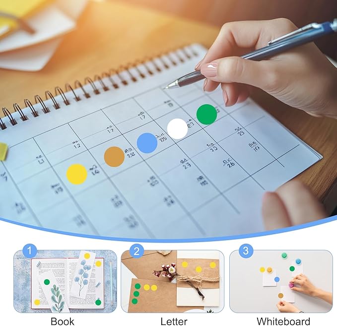 PATIKIL Colored Dot Stickers 1/2", 4000 Pcs Color Coding Labels Blank Circle Stickers Adhesive Round Price Labels for Inventory Office Garage Classroom, Crimson