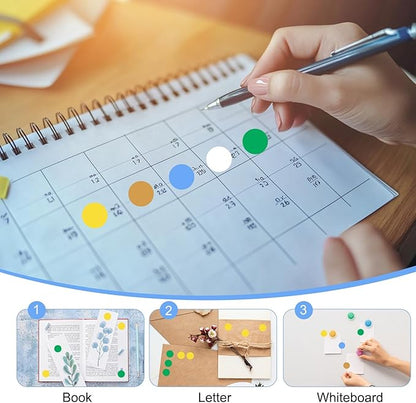 PATIKIL Colored Dot Stickers 1/2", 4000 Pcs Color Coding Labels Blank Circle Stickers Adhesive Round Price Labels for Inventory Office Garage Classroom, Sapphire Blue