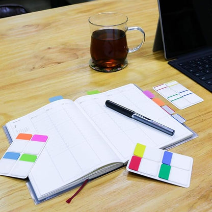 KICNIC Sticky Tabs 1 Inch, 720pcs Book Tabs, Colored Page Markers Self Adhesive, Repositionable Note Tabs for Documents, Books, Paper, Notebooks, Filing and Folders [36 Sets, 10 Colors]
