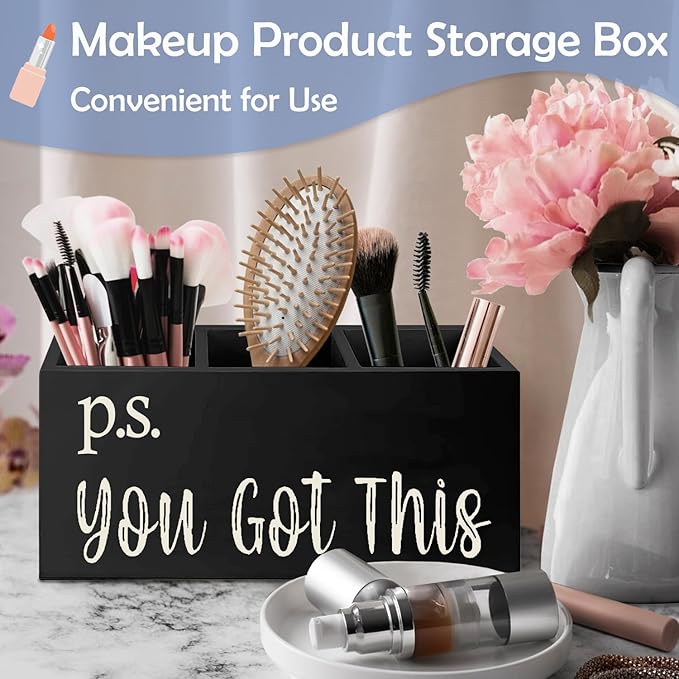 SNNDER You Got This Inspirational Pen Holder for Desk, Encouragement Gifts, Motivational Gifts for Women Men Pen Wooden Pen Pencil Holder Organizer for Office Desk Accessories