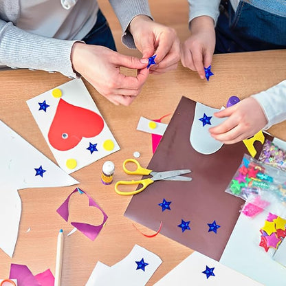 500 PCS Holographic Blue Star Stickers, 1 inch Self Adhesive Metallic Glitter Foil Stickers Sparkly Star Sticker Reward Behavior Chart Labels for Kids Students Teachers Supplies