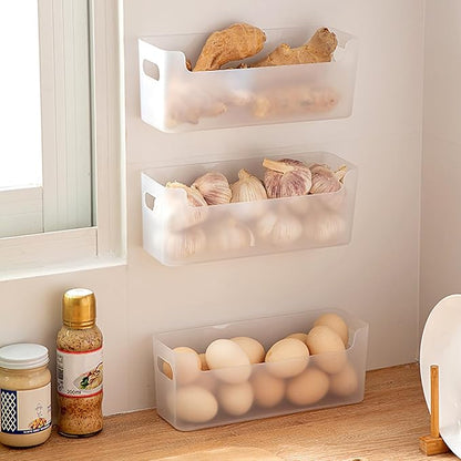 2 Pcs Kitchen Cabinet Door Organizer,Adhesive Mount Inside Cabinet Door Storage,Under Sink Door Storage Shelf for Kitchen,Bathroom,Office,Garage,Craft Room(Transparent)